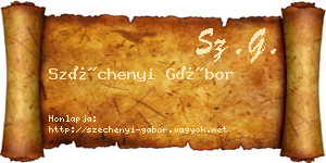 Széchenyi Gábor névjegykártya