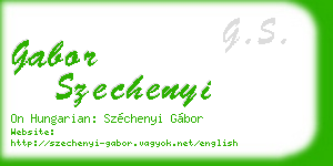 gabor szechenyi business card