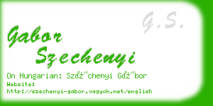 gabor szechenyi business card